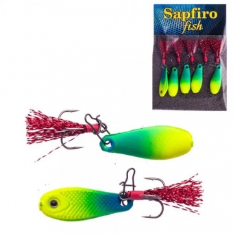 Блесна Sapfiro fish рыбка салатовая 10г