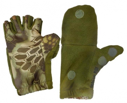 Перчатки рыбацкие с пал. Рептилия (олива) L