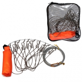 Кукан 10 карабинов с поплавком