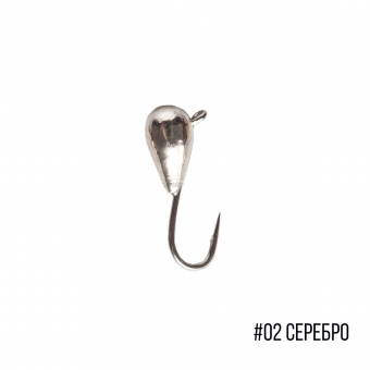 Intech Ice Jig Капля с петелькой d 2.5  (# 02 серебро)