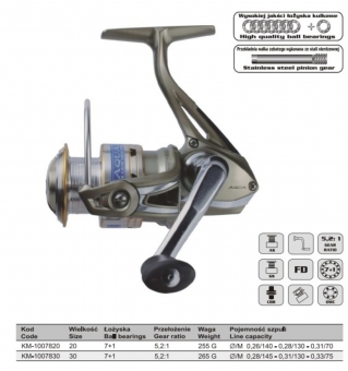 Катушка AQUA  SPIN  30FD  Mistrall