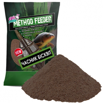 "Ай Підсікай" Прикорм для риб METHOD FEEDER  - БІСКВІТ-ЧАСНИК 1кг