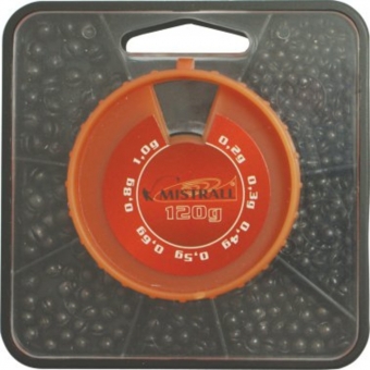 Дробинки круглые (0,2/0,3/0,4/0,5/0,6/0,8/1,0) , набор 120г