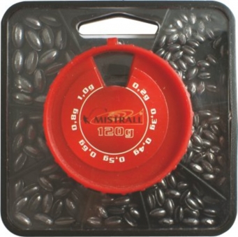 Дробинки овальные (0,2/0,3/0,4/0,5/0,6/0,8/1,0) , набор 120г