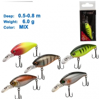 Воблер Goss Ttebo S-STR50 ( 0,5-0,8m) 6g mix