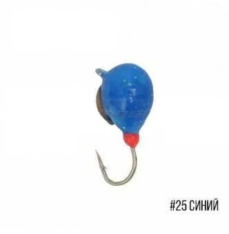 Intech Ice Jig Капля с петелькой eye d 4.0  (# 25 синий)