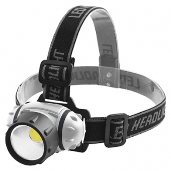 Фонарь налобный 050B-COB, 3xAAA