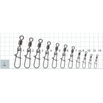 Rolling swivel/Nice Snap BK MIKADO