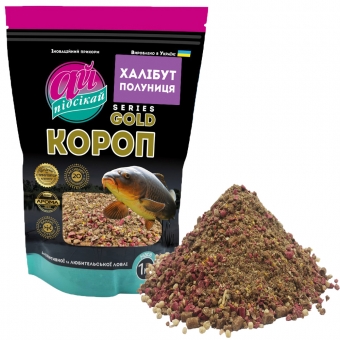 "Ай Підсікай" Прикорм  "GOLD КОРОП" Халібут-полуниця 1кг